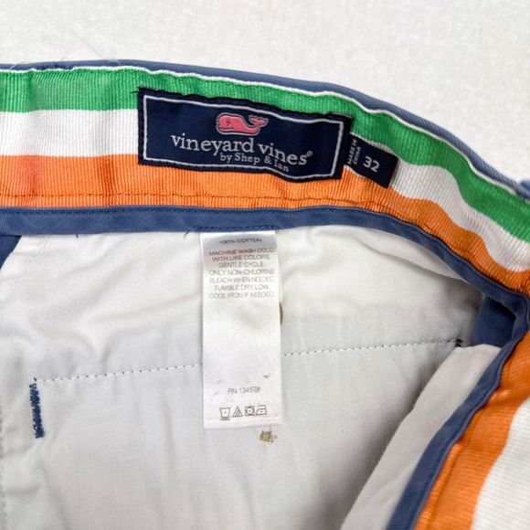 Vineyard Vines Breaker Shorts Mens Size 32 Blue Irish Clover St Pattys Preppy - Picture 7 of 9